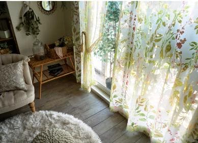 びっくりカーテン　95×211　両開き　薄手カーテン