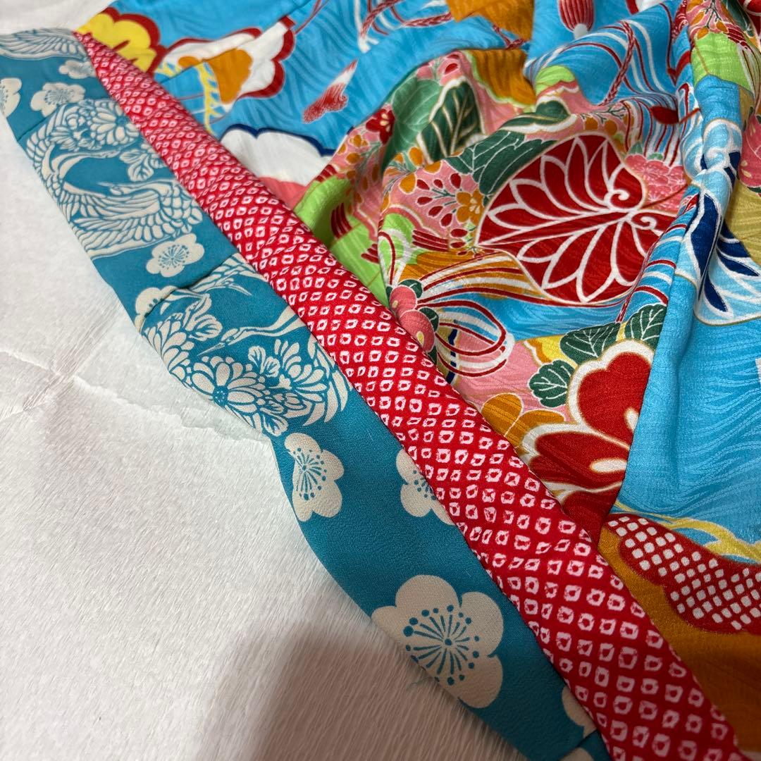 七五三　着物セット　7歳　水色　だらり帯　舞妓　双子　ハーフ成人式　十三詣り