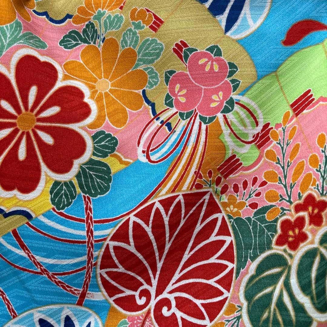 七五三　着物セット　7歳　水色　だらり帯　舞妓　双子　ハーフ成人式　十三詣り