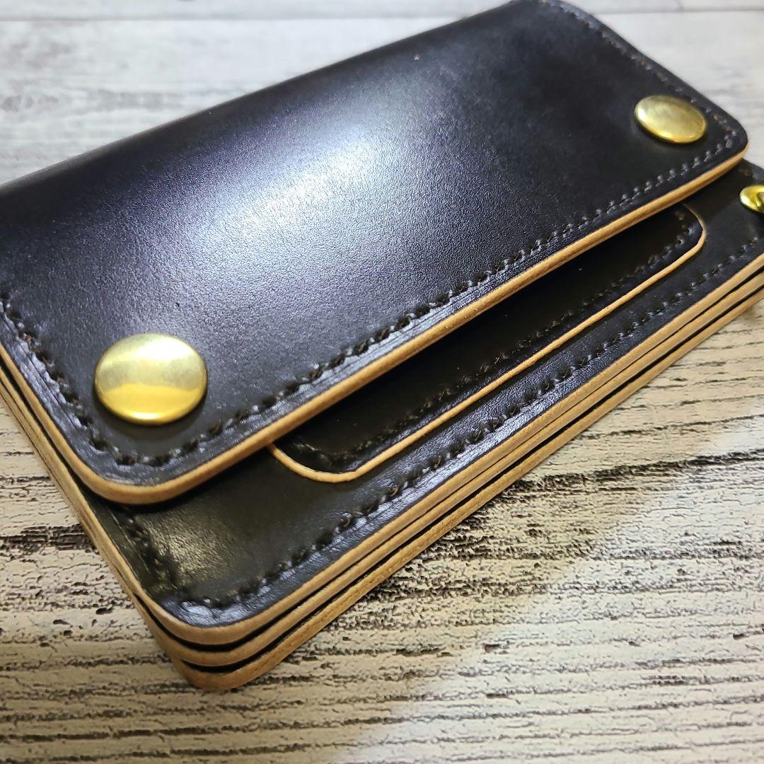 トラッカーウォレット ミドル【MW茶芯丘染め】3層ver - メルカリ