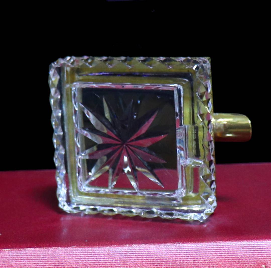 オールド・バカラ 極稀少 ブロンズ装飾 スクエア型 灰皿 ディアマン・ビゾー