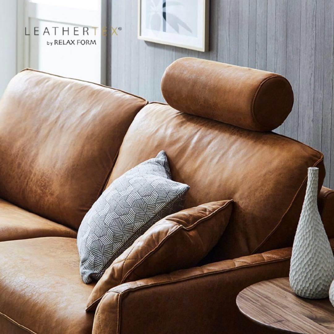 【2個】関家具 ソファ用ヘッドレスト レザーテックス カカオ 定価1万6千円