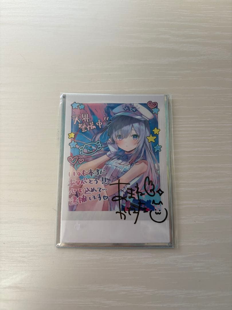 ホロライブ 天音かなた 天界警備任務衣装 直筆サイン ブロマイド