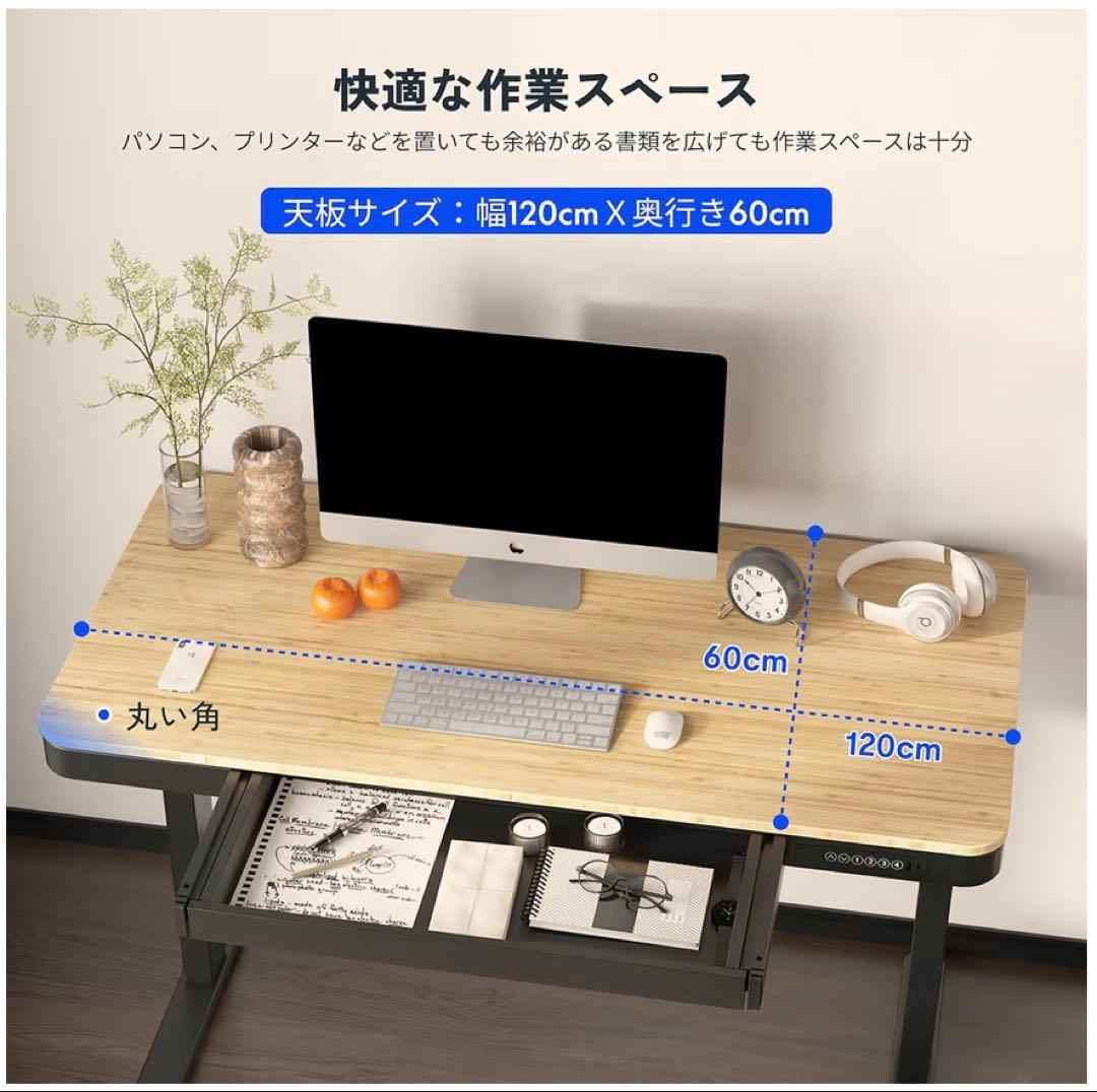 FLEXISPOT 電動昇降デスク 120x60cm