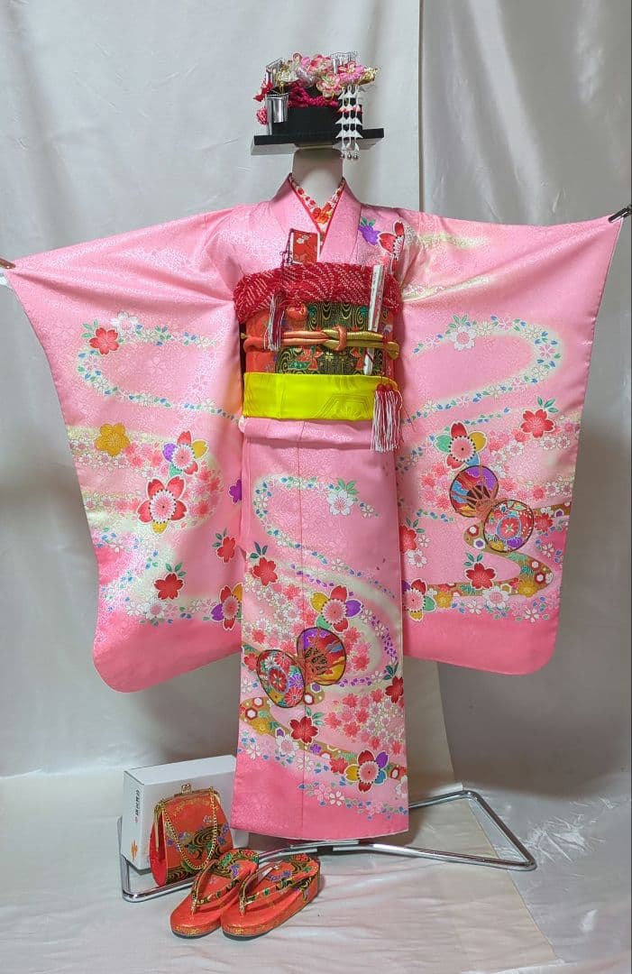 七五三　７歳用　着物コーディネート一式　美品