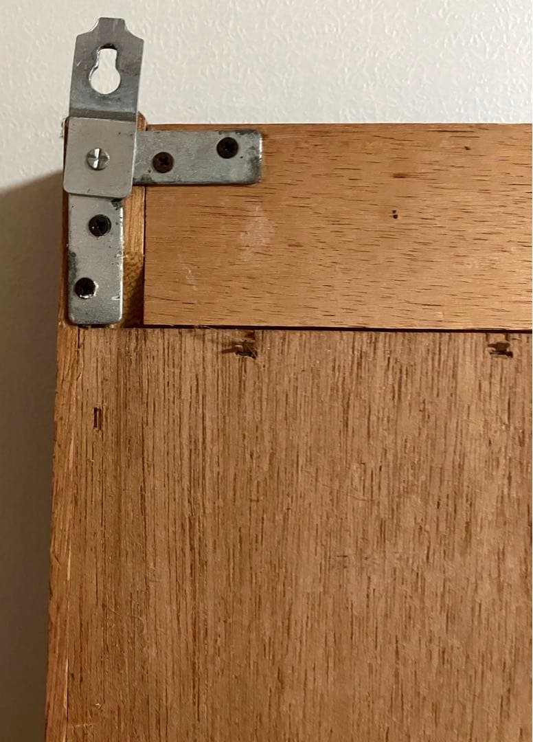 レトロアンティーク壁掛け鏡スリッパ収納付き