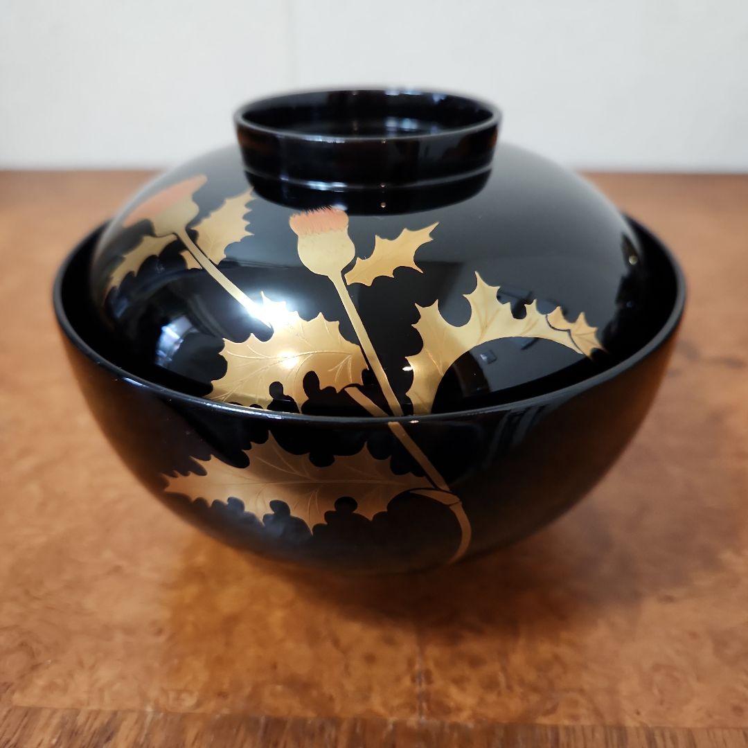 京の漆芸　寛文元年(1661年)創業　象彦　吸い物椀　5客　桐箱入り