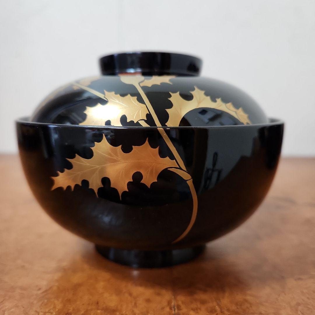 京の漆芸　寛文元年(1661年)創業　象彦　吸い物椀　5客　桐箱入り