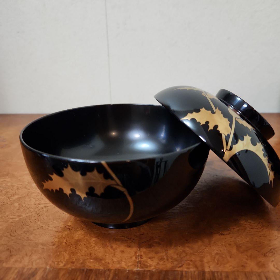 京の漆芸　寛文元年(1661年)創業　象彦　吸い物椀　5客　桐箱入り