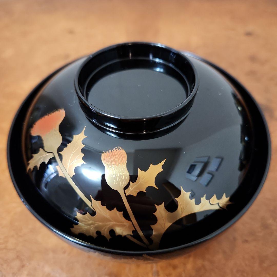 京の漆芸　寛文元年(1661年)創業　象彦　吸い物椀　5客　桐箱入り