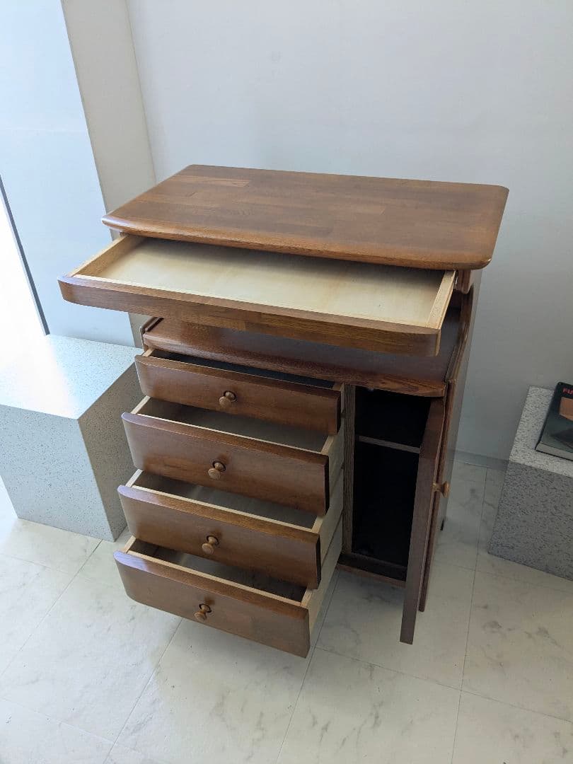 マルニ木工 ビンテージ キャビネット 90年代 地中海シリーズ ダークナチュラル