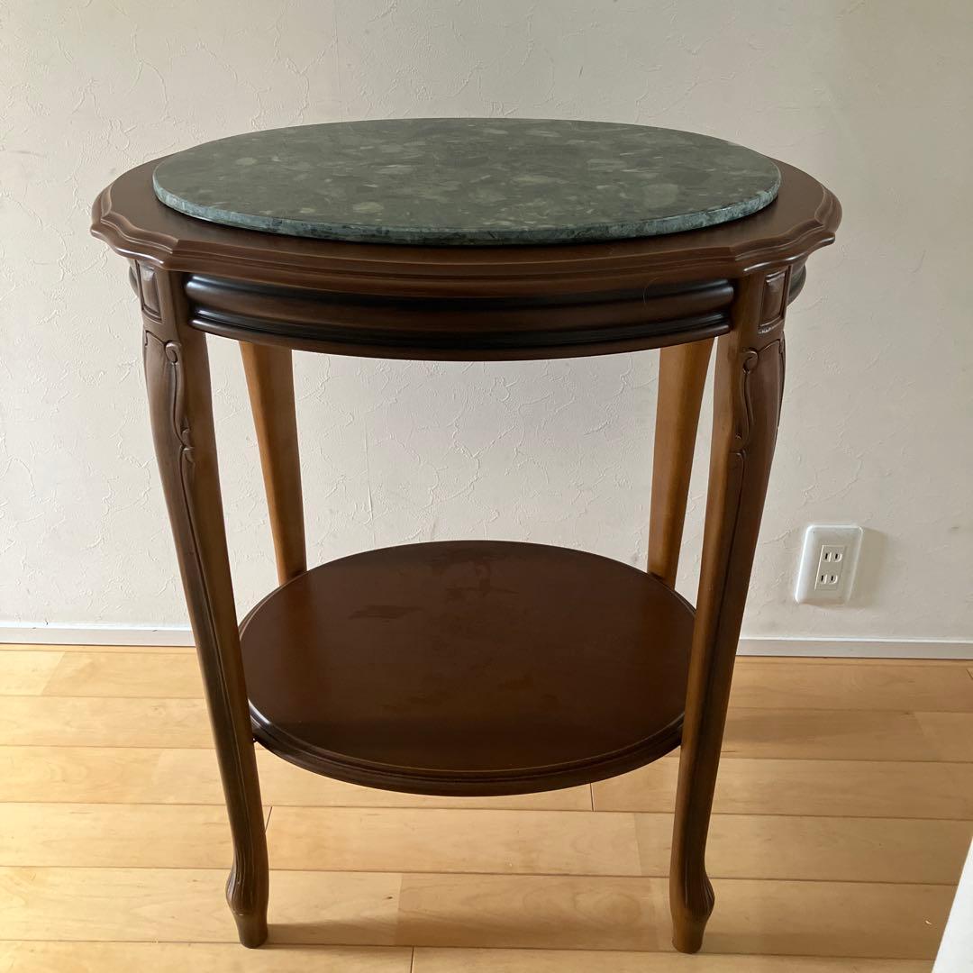 《値下げ》石の天板サイドテーブル