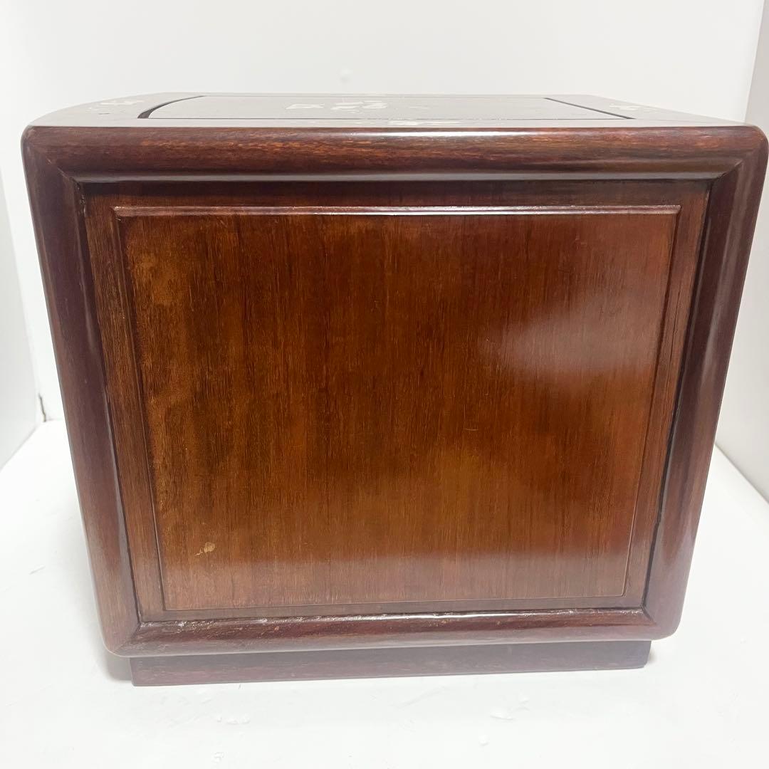 花梨 螺鈿家具 唐木 螺鈿細工 小引出し 3段 李朝 小型チェストアンティーク