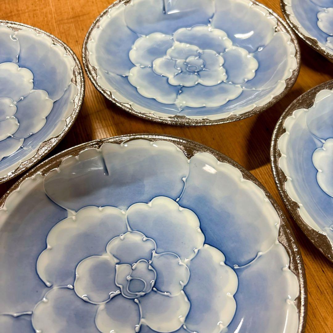 有田焼 文山窯 銀彩牡丹 銘々皿 取り分け皿 15.3cm - メルカリ