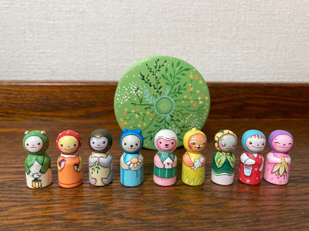 ロシア雑貨☆アニマルキット9個&Box付 マトリョーシカ マルガリータ作