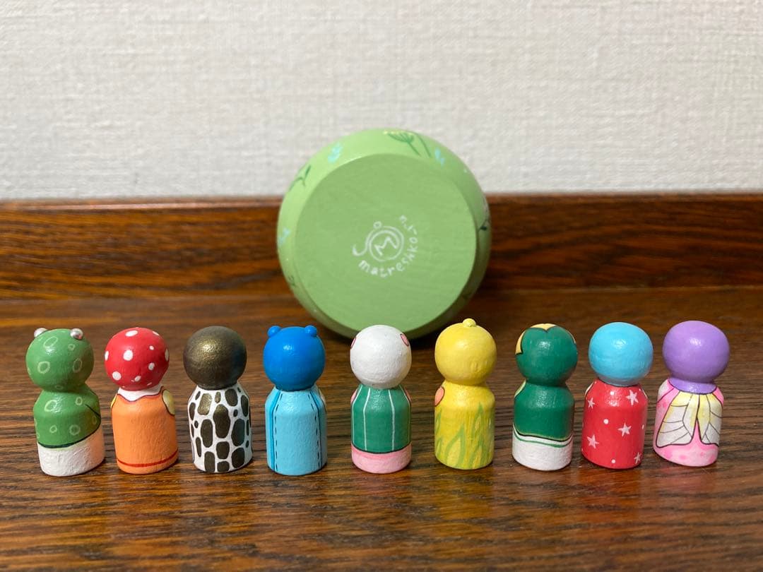 ロシア雑貨☆アニマルキット9個&Box付 マトリョーシカ マルガリータ作