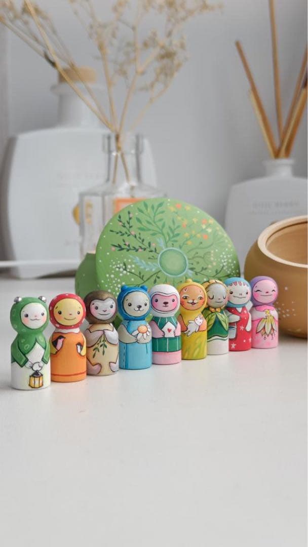 ロシア雑貨☆アニマルキット9個&Box付 マトリョーシカ マルガリータ作