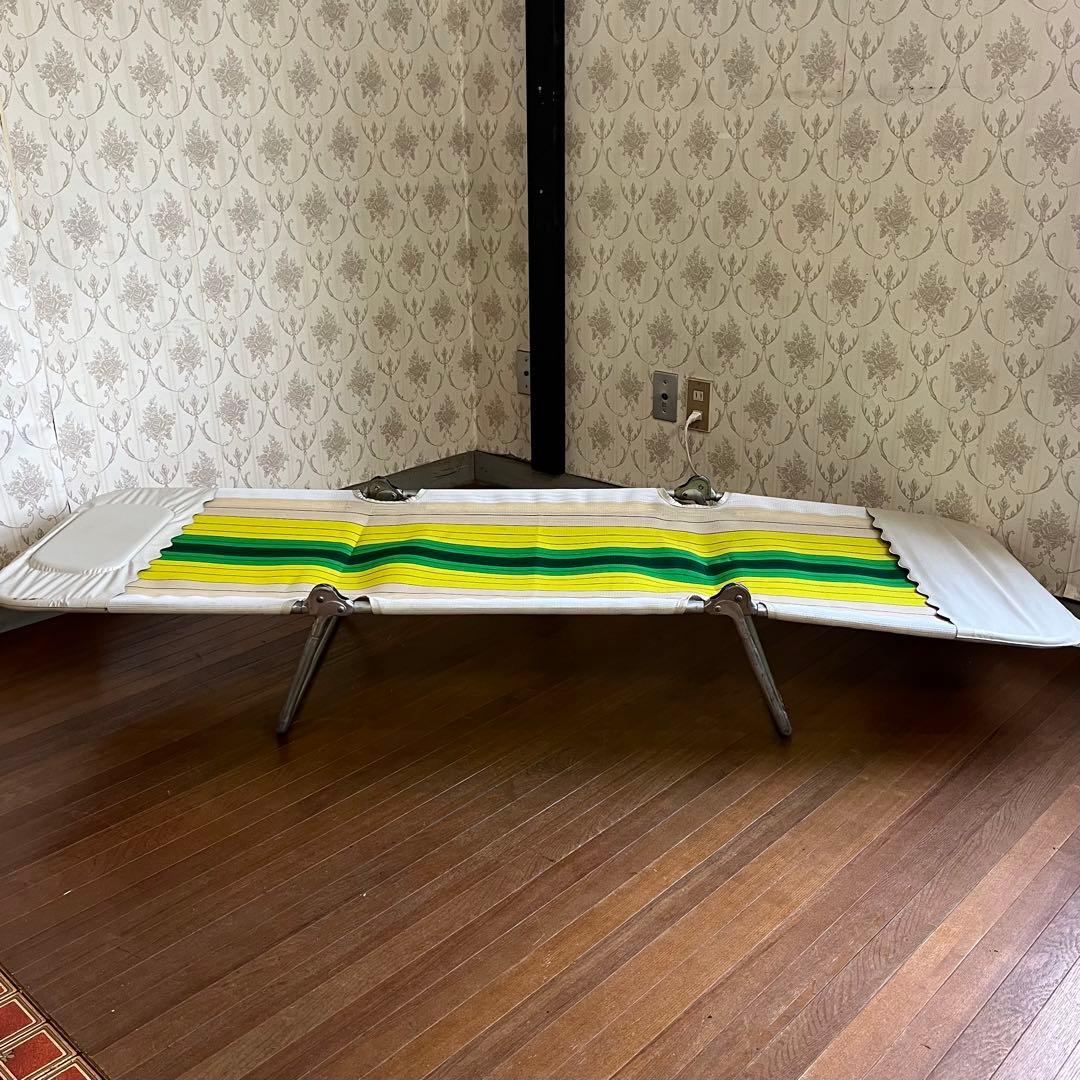 【アンティーク】昭和レトロ レトロポップ サマーベッド ボンボンベッド 古道具