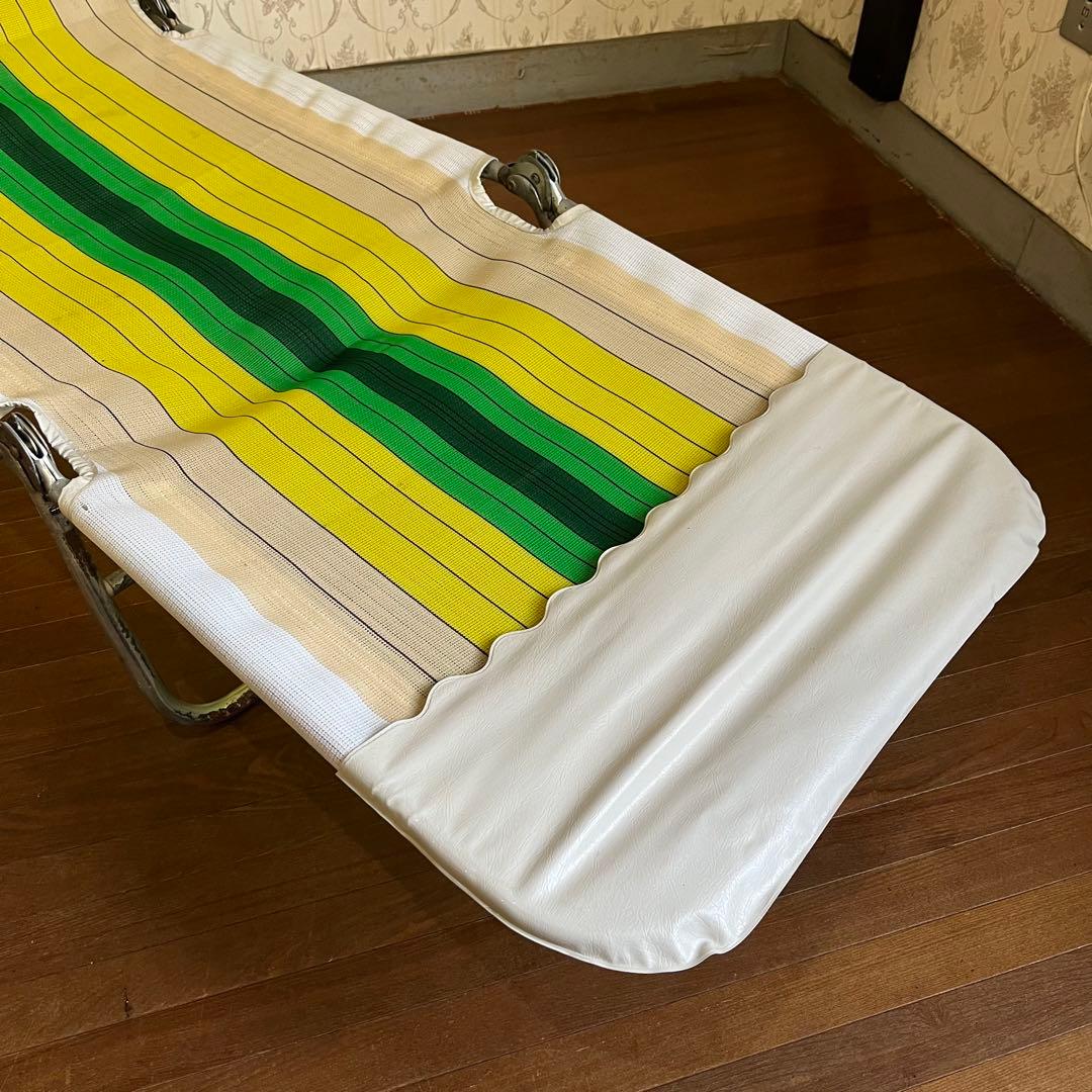 【アンティーク】昭和レトロ レトロポップ サマーベッド ボンボンベッド 古道具