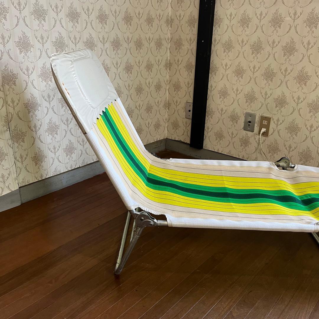【アンティーク】昭和レトロ レトロポップ サマーベッド ボンボンベッド 古道具