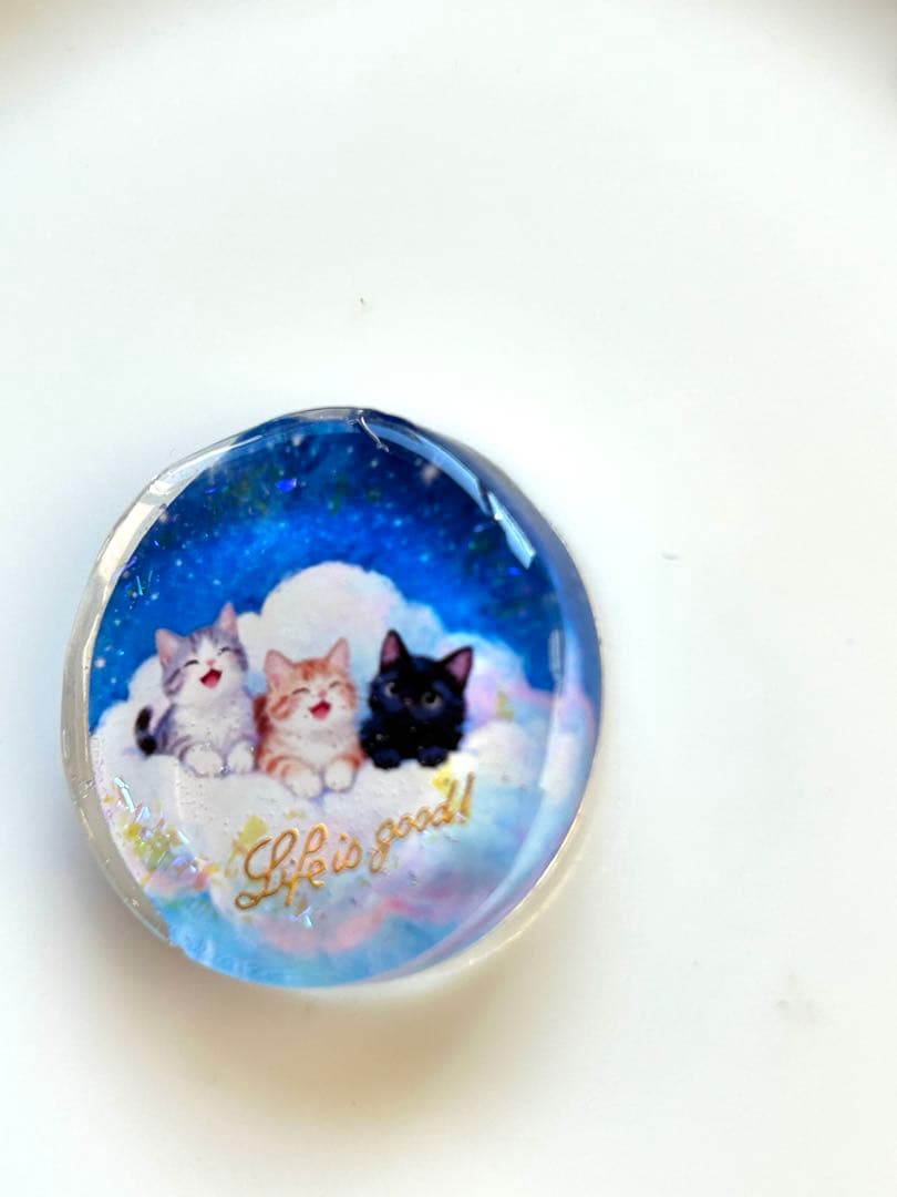 新作☆レジンヘアゴム　雲でお昼寝