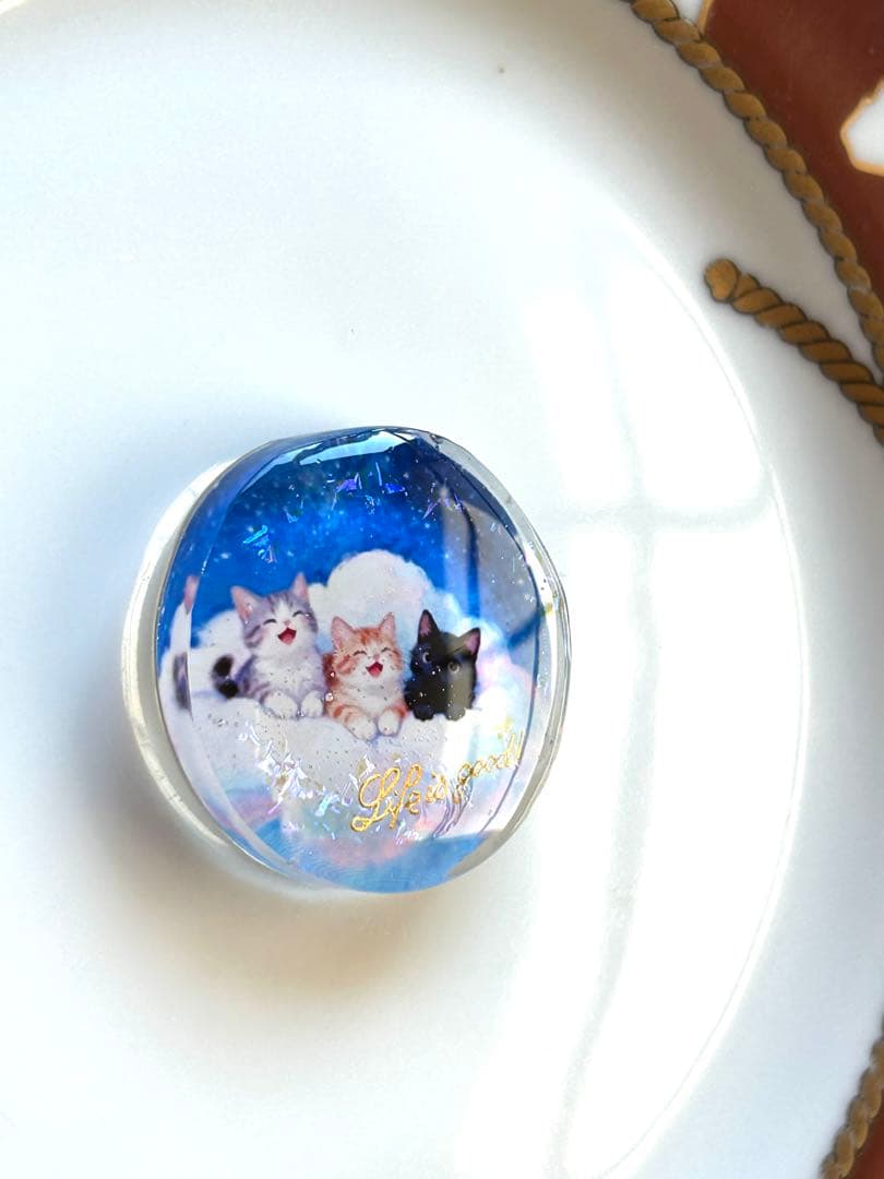 新作☆レジンヘアゴム　雲でお昼寝