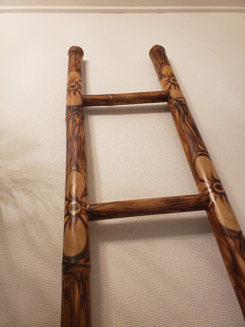 ヴィンテージ バンブー はしご アジアン インテリア ディスプレイ アンティーク