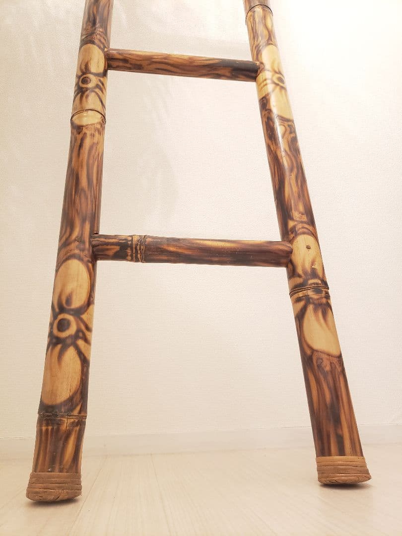 ヴィンテージ バンブー はしご アジアン インテリア ディスプレイ アンティーク