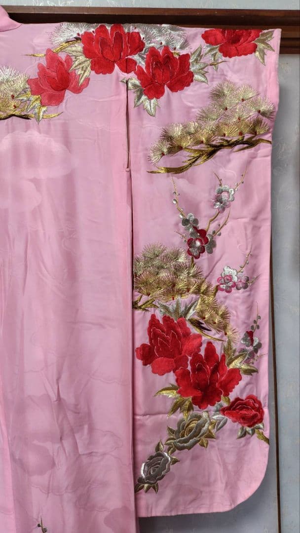 RK321色打掛未使用品綺麗着丈172センチ裄丈64センチ正絹裾綿入り