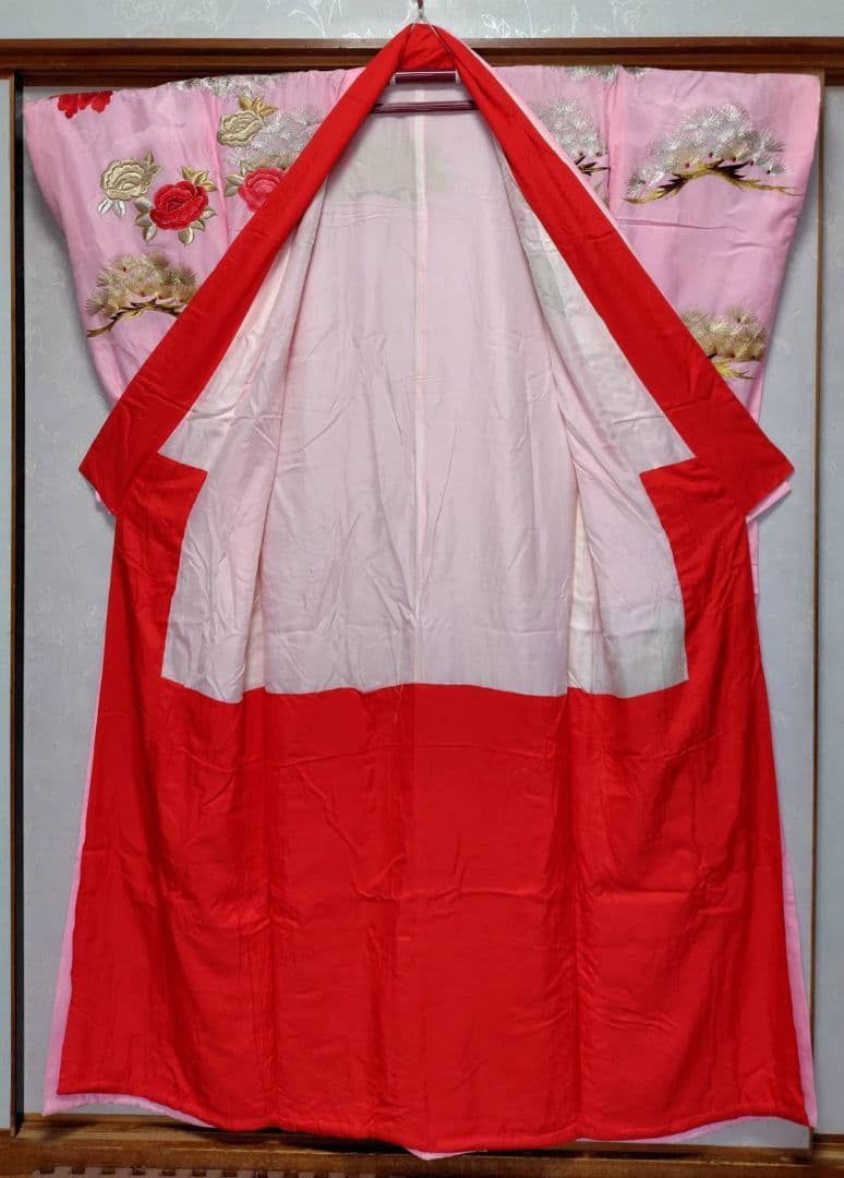 RK321色打掛未使用品綺麗着丈172センチ裄丈64センチ正絹裾綿入り