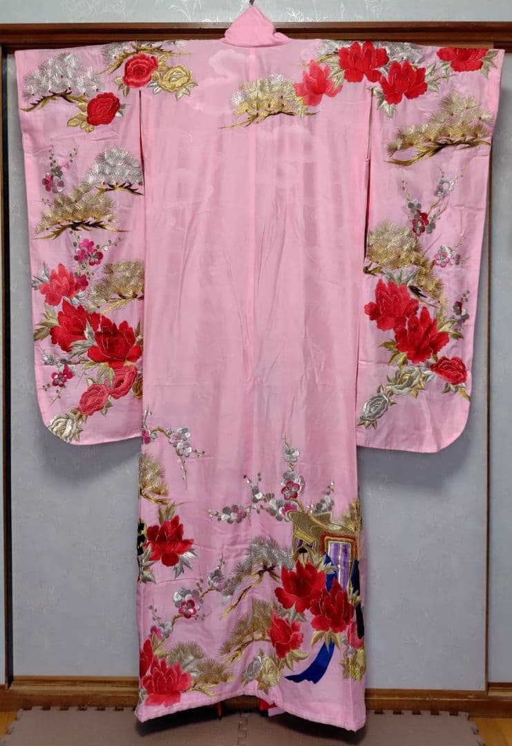 RK321色打掛未使用品綺麗着丈172センチ裄丈64センチ正絹裾綿入り