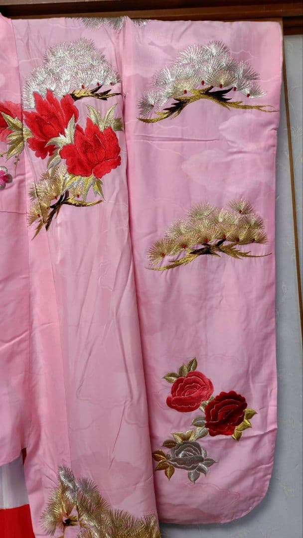 RK321色打掛未使用品綺麗着丈172センチ裄丈64センチ正絹裾綿入り