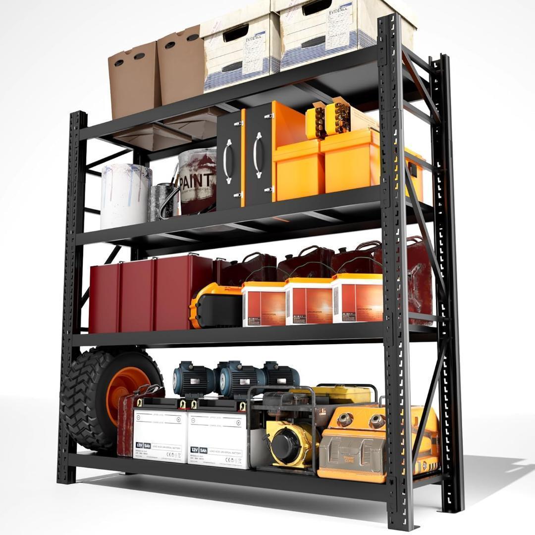 耐荷重500kg 4段 大型スチールラック メタルラック 収納棚 シェルフ