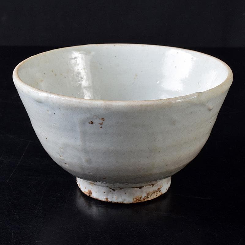 朝鮮美術　李朝　高麗白磁　茶碗　時代箱付　D　R8763