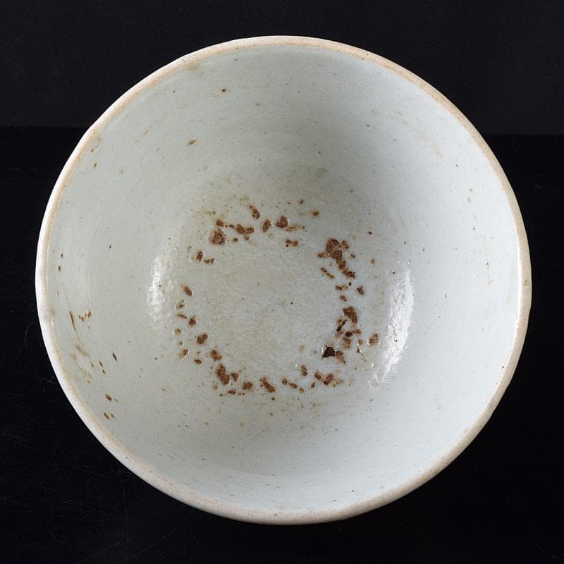 朝鮮美術　李朝　高麗白磁　茶碗　時代箱付　D　R8763