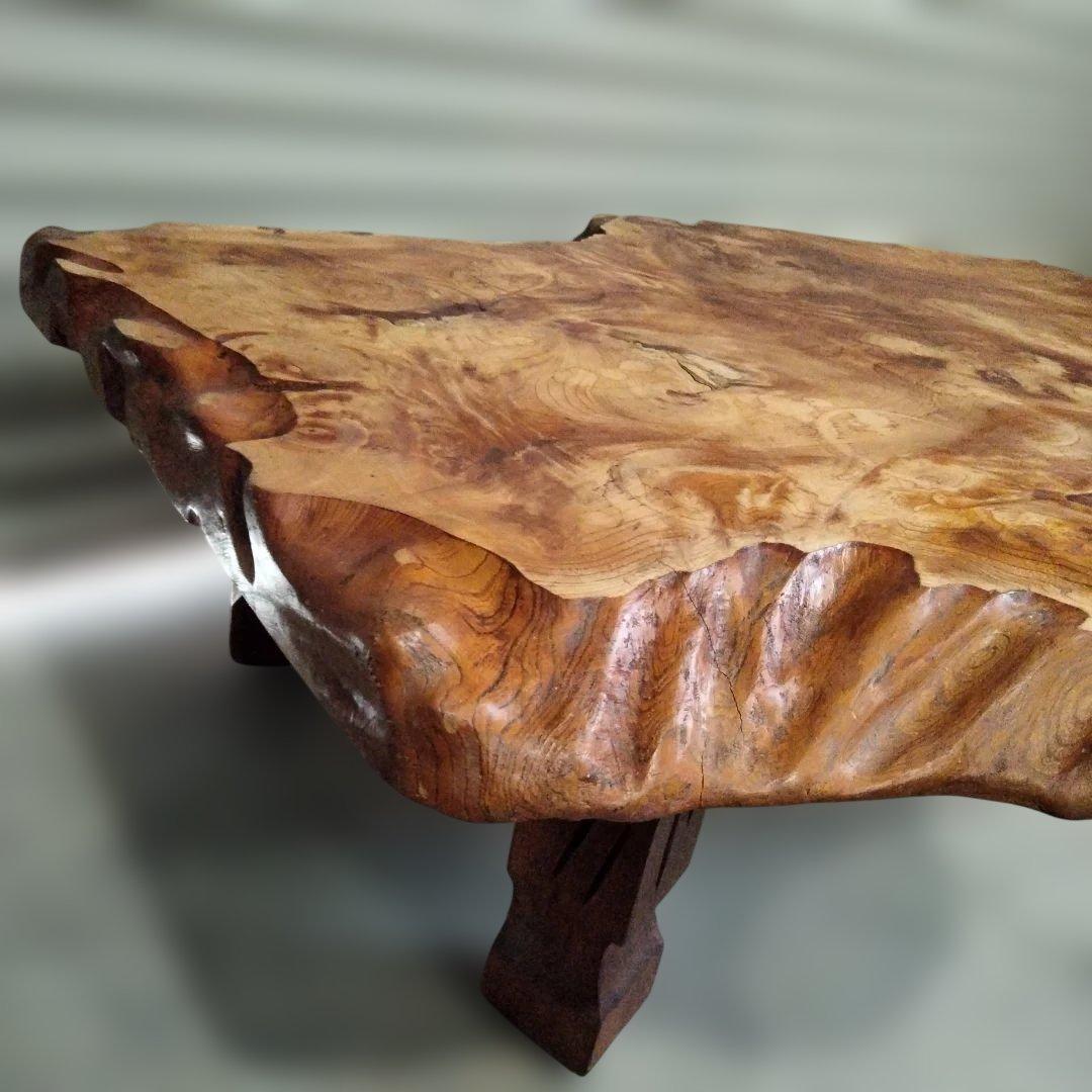 1-24 厚み5cm 　座卓　一枚板　天然木　ローテーブル