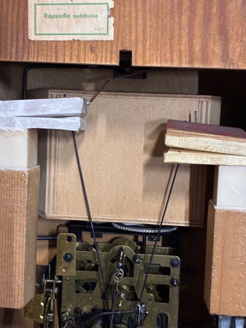 希少 ビンテージ ドイツ製 鳩時計 からくり時計 音楽隊 振子時計 ぜんまい