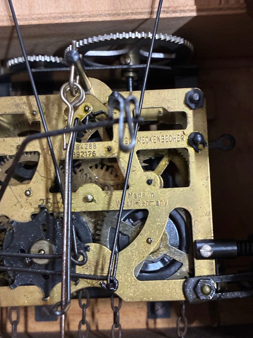 希少 ビンテージ ドイツ製 鳩時計 からくり時計 音楽隊 振子時計 ぜんまい