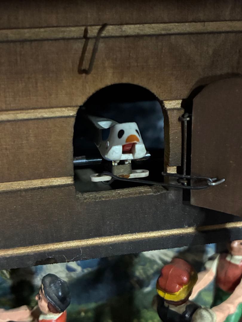 希少 ビンテージ ドイツ製 鳩時計 からくり時計 音楽隊 振子時計 ぜんまい