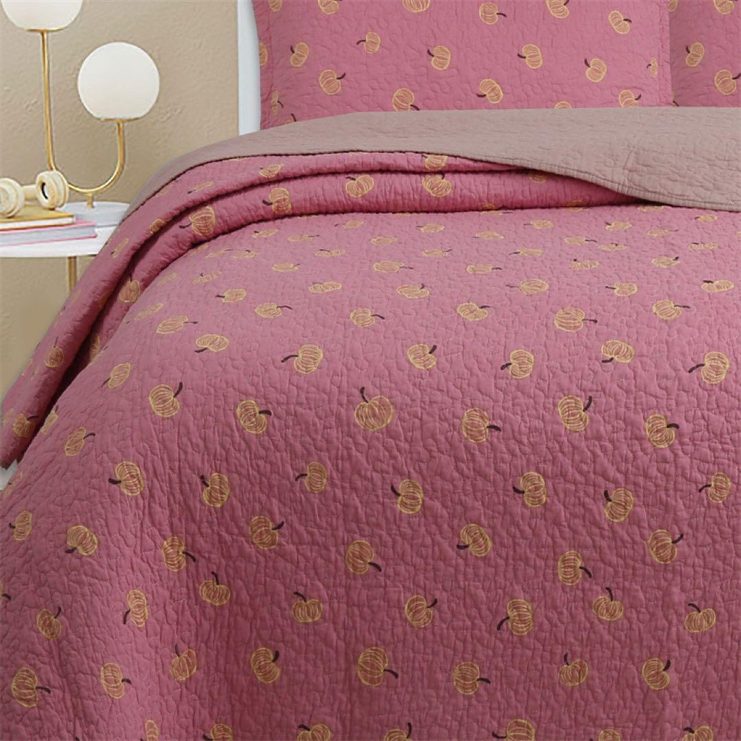 キルトベッドカバー3点セット綿マルチカバー キルティング 222