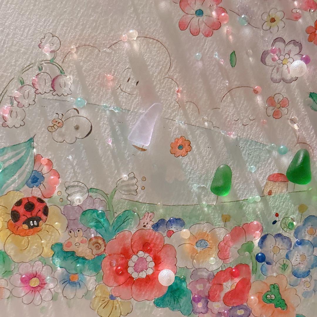 【旅】シーグラスアート　イラスト　水彩画　原画