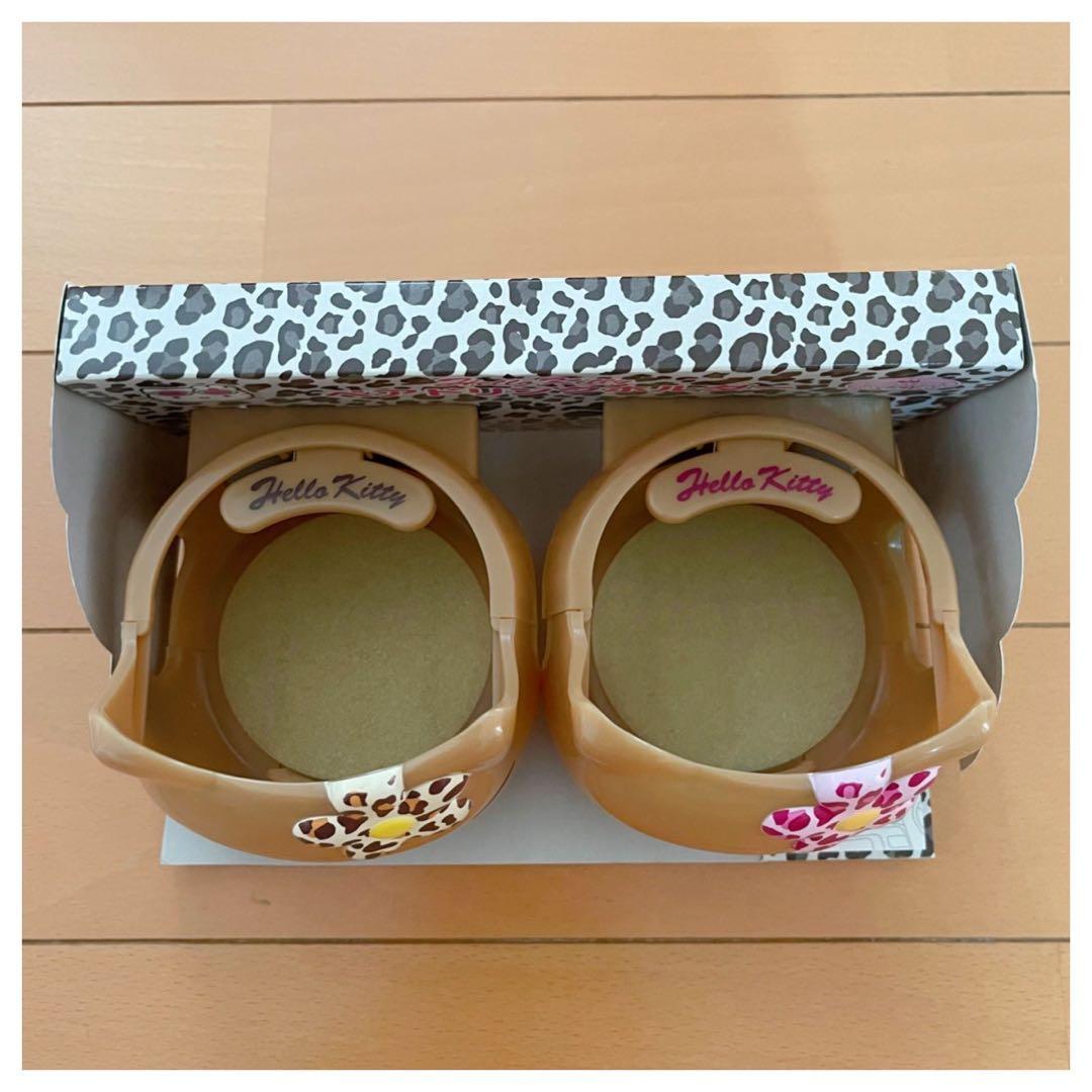 新品】激レア ハローキティ 日焼け ヒョウ柄 ドリンクホルダー レトロ