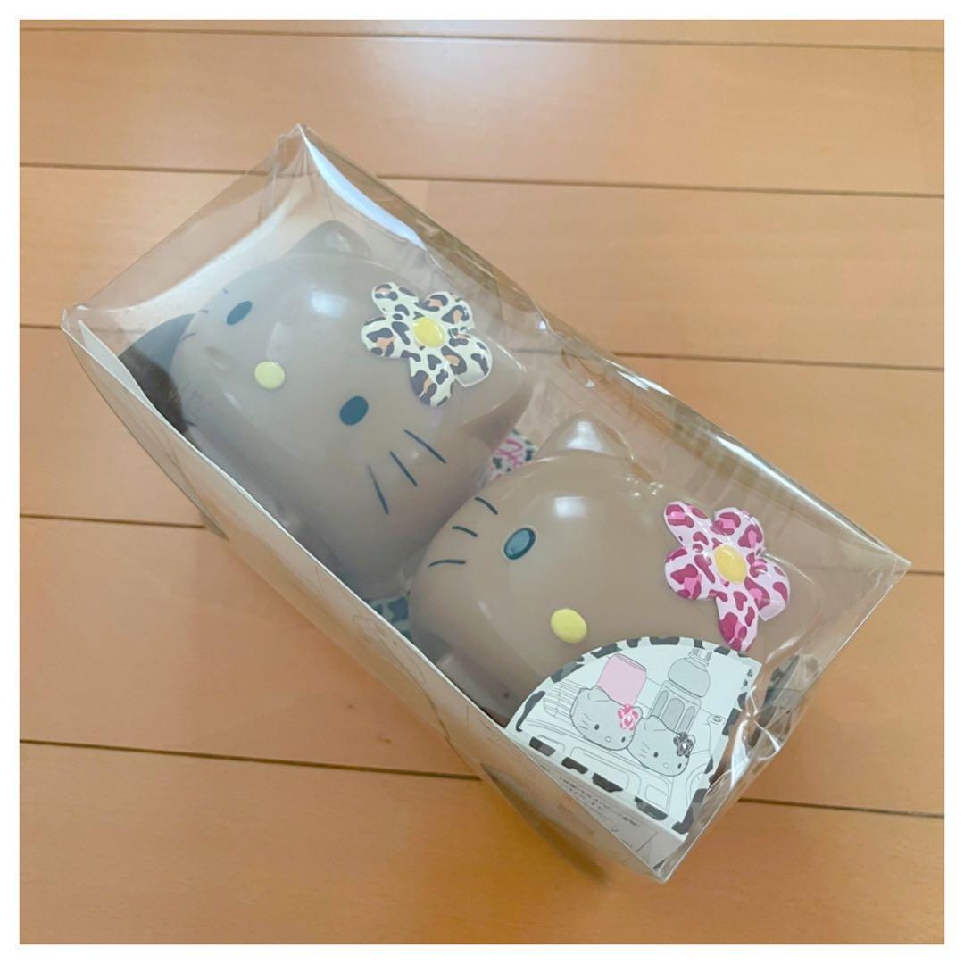 新品】激レア ハローキティ 日焼け ヒョウ柄 ドリンクホルダー レトロ