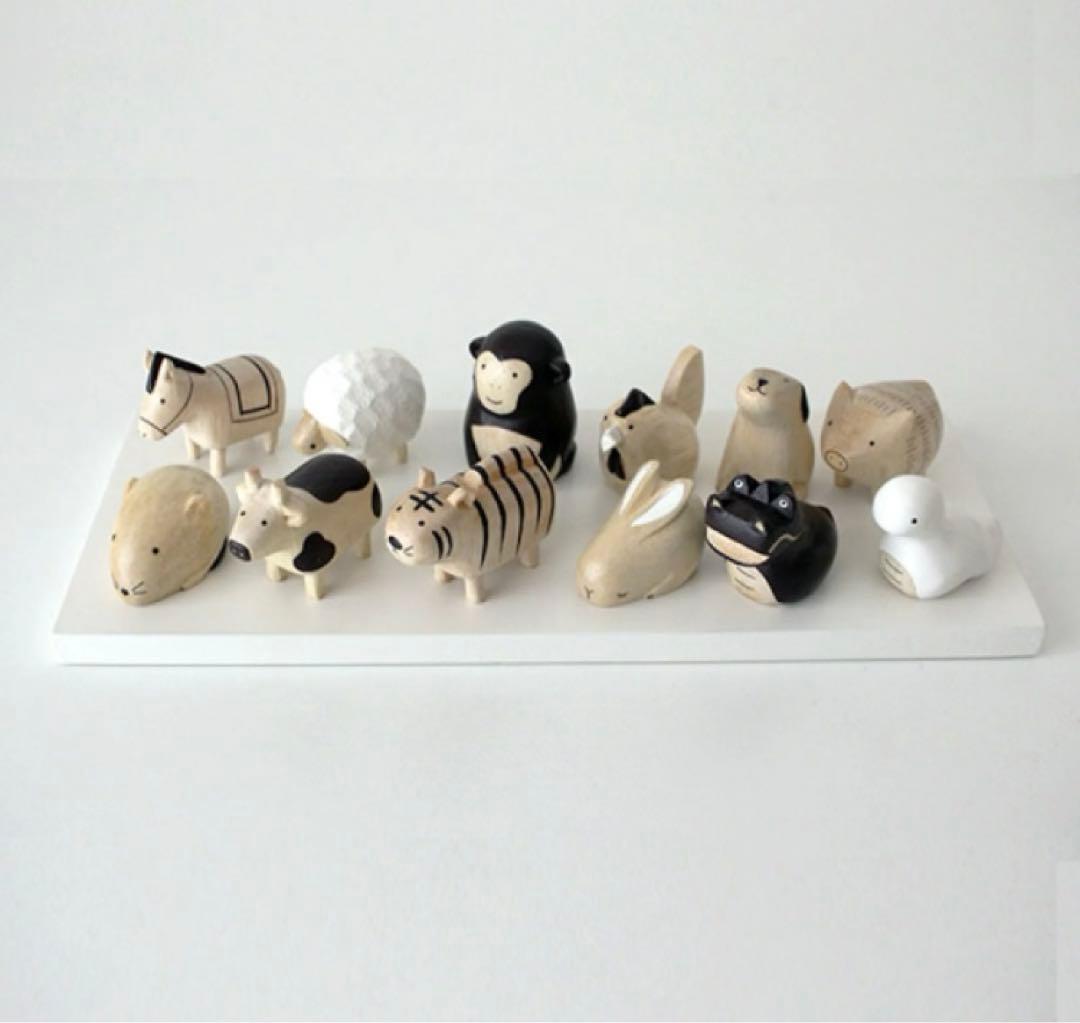木製置き物 えとセット（十二支＋台座セット）