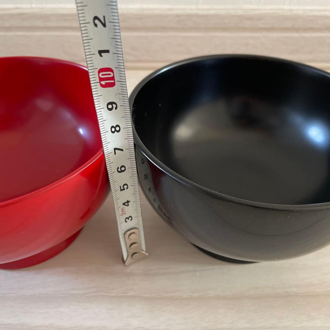 輪島塗　高州堂　赤黒漆塗り汁椀2個セット