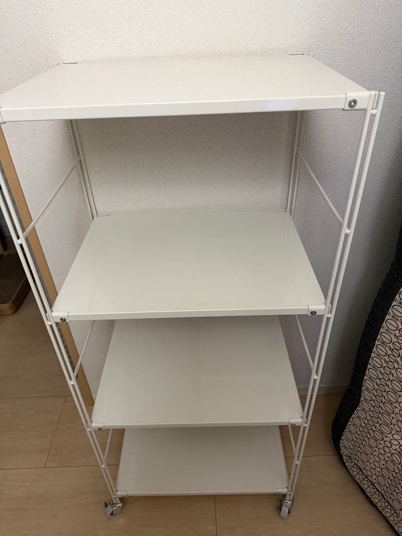 無印良品ホワイト スチールラック 4段 キャスター付き - メルカリ