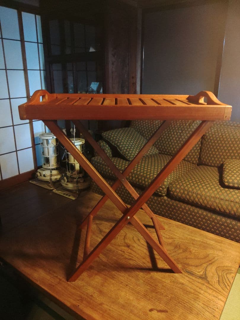 希少　大型　フォールディングテーブル　木製　折りたたみ　当時物　ヴィンテージ