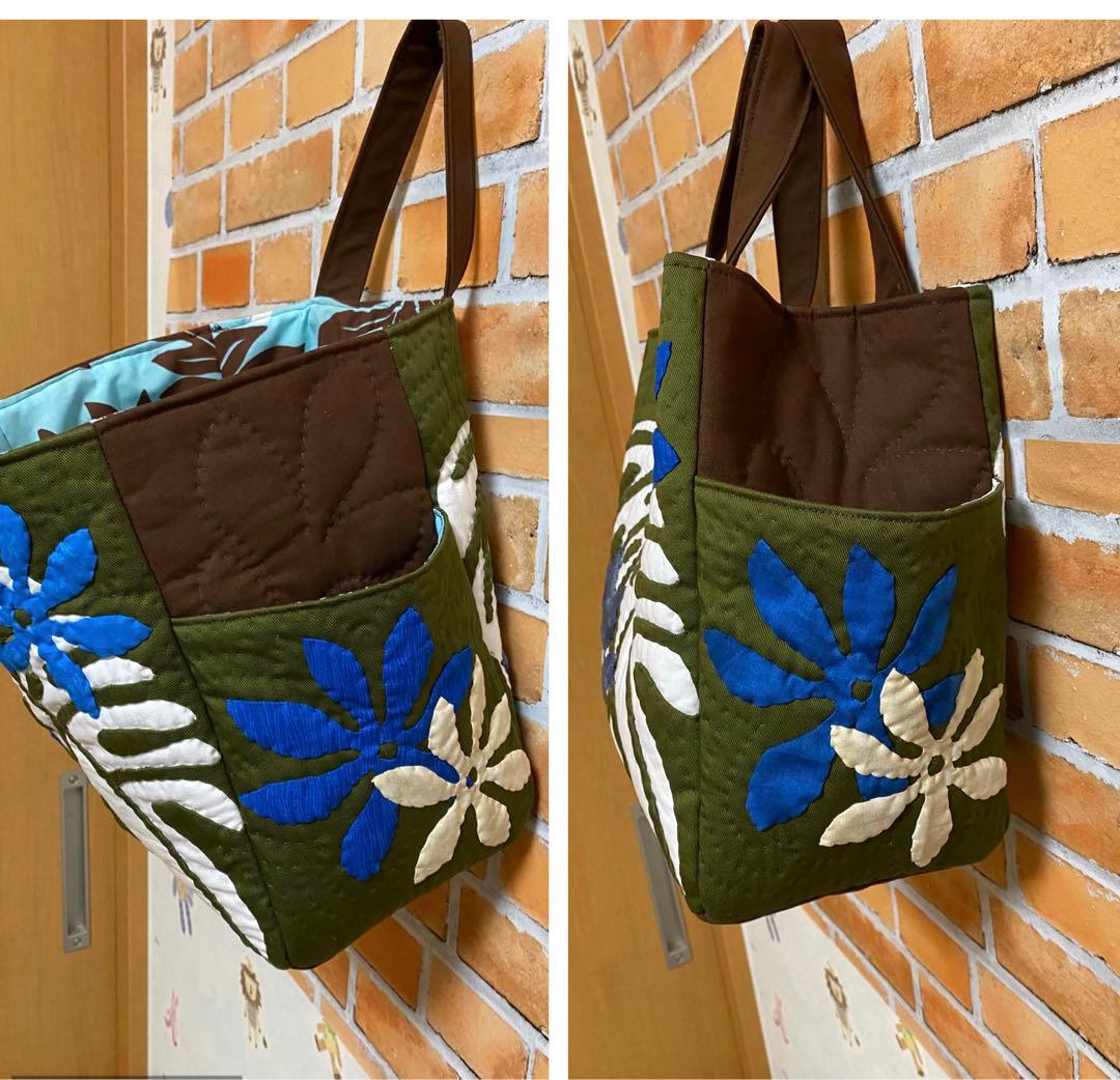 ハワイアンキルトバッグ（モンステラ）