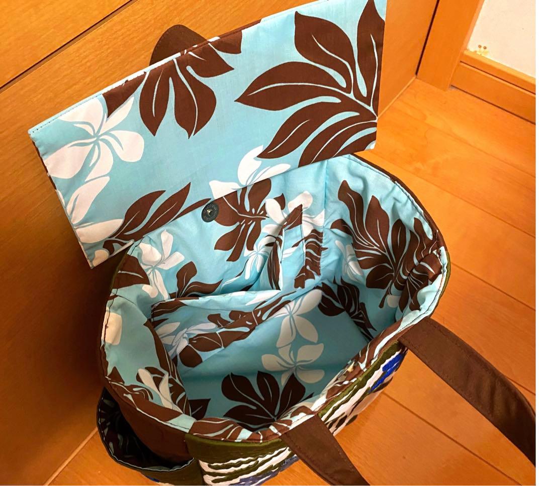 ハワイアンキルトバッグ（モンステラ）