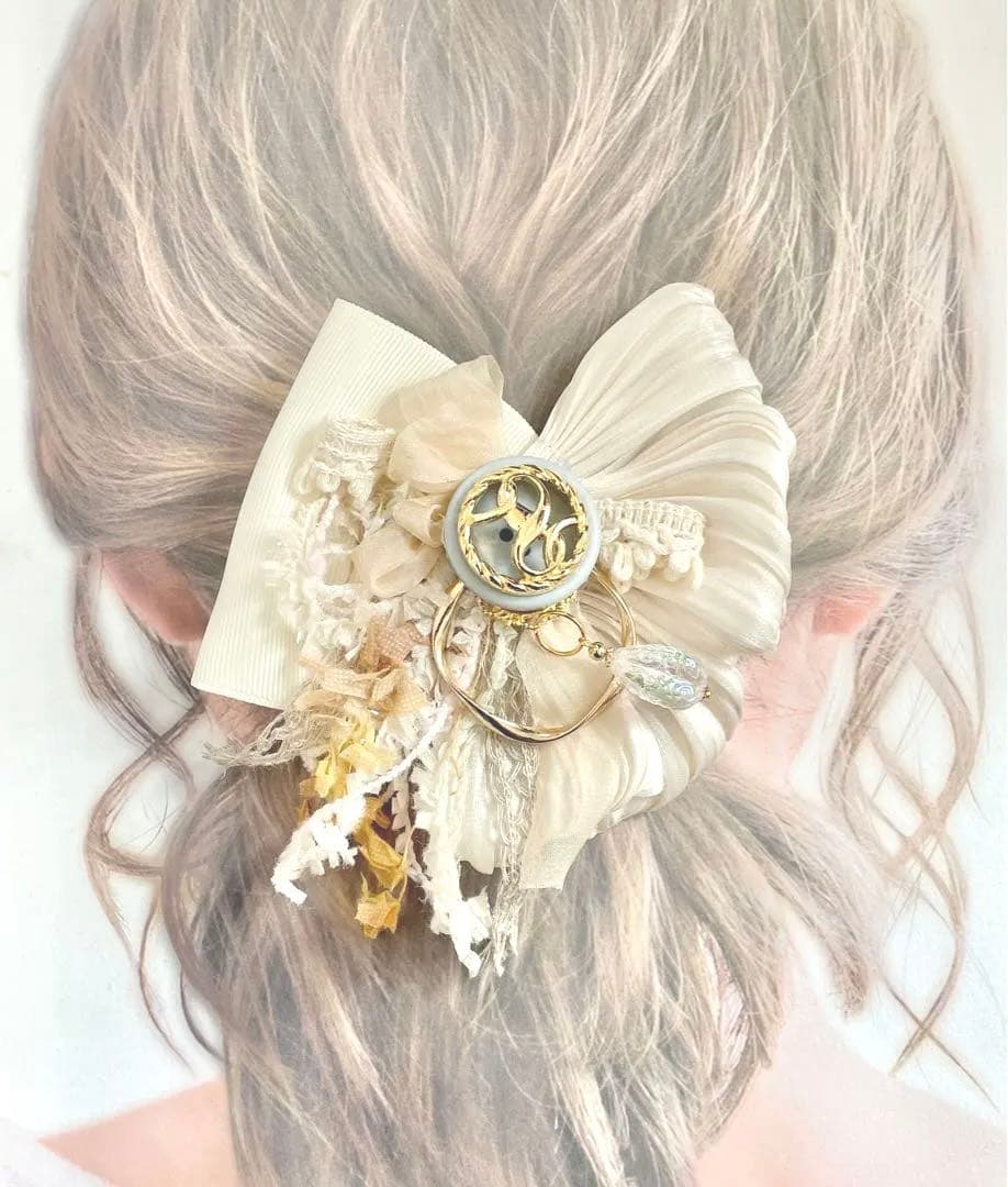 no.198 新作✩.*˚ナチュラルカラーの大ぶり華やかアクセサリー✩.*˚